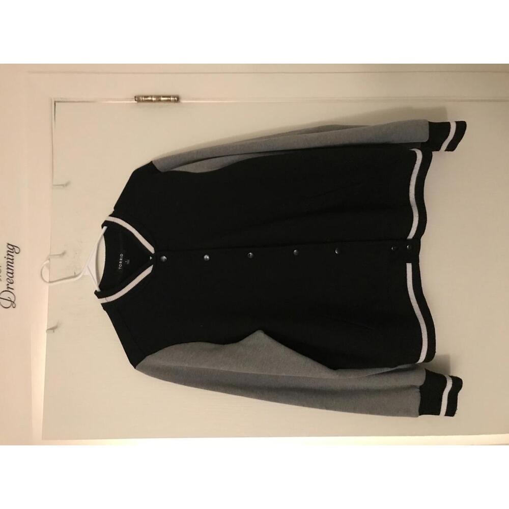 Torrid Women's Varsity Jacket Black and Gray